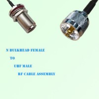 N Bulkhead Female to UHF Male RF Cable Assembly N Bulkhead Female to UHF Male RF Cable Assembly