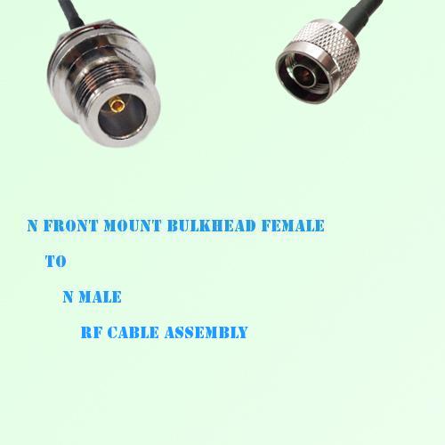 N Front Mount Bulkhead Female to N Male RF Cable Assembly