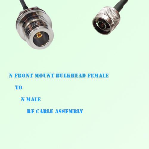 N Front Mount Bulkhead Female to N Male RF Cable Assembly N Front Mount Bulkhead Female to N Male RF Cable Assembly