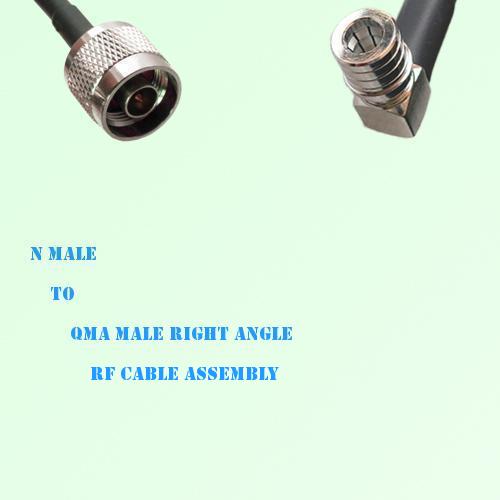 N Male to QMA Male Right Angle RF Cable Assembly N Male to QMA Male Right Angle RF Cable Assembly