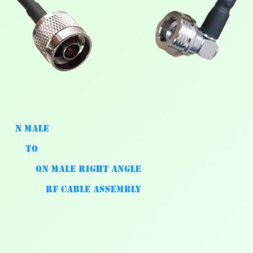 N Male to QN Male Right Angle RF Cable Assembly