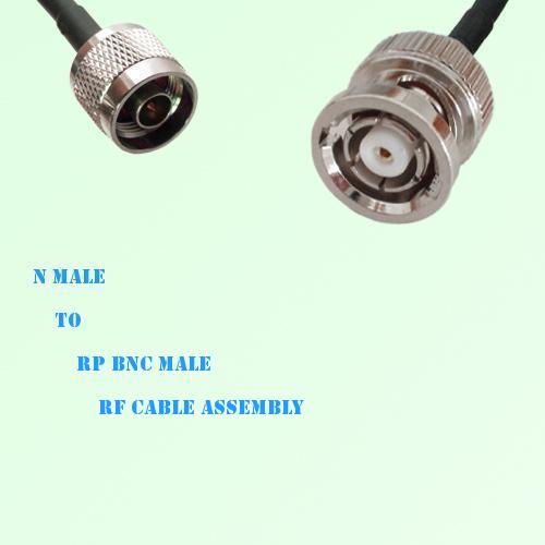 N Male to RP BNC Male RF Cable Assembly