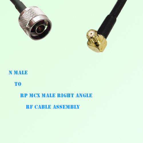 N Male to RP MCX Male Right Angle RF Cable Assembly