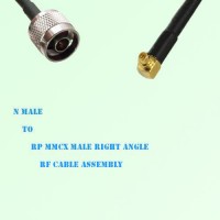 N Male to RP MMCX Male Right Angle RF Cable Assembly