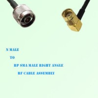 N Male to RP SMA Male Right Angle RF Cable Assembly