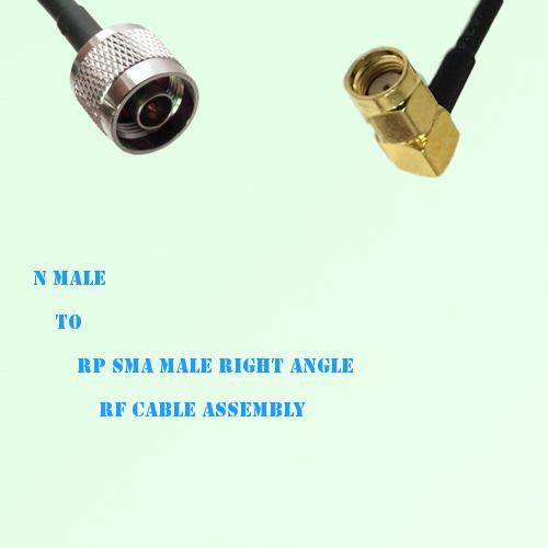 N Male to RP SMA Male Right Angle RF Cable Assembly N Male to RP SMA Male Right Angle RF Cable Assembly