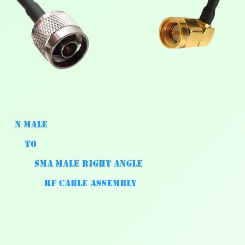 N Male to SMA Male Right Angle RF Cable Assembly