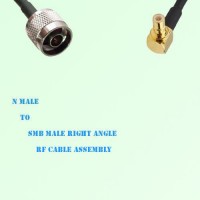 N Male to SMB Male Right Angle RF Cable Assembly