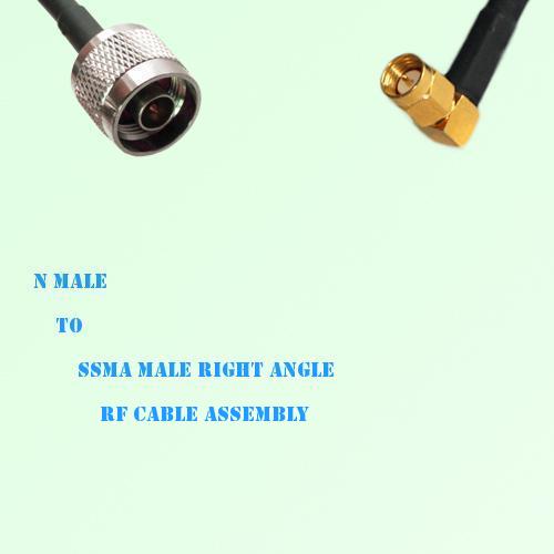 N Male to SSMA Male Right Angle RF Cable Assembly