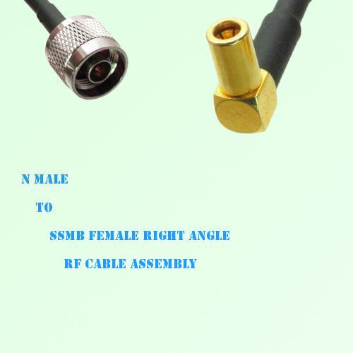 N Male to SSMB Female Right Angle RF Cable Assembly