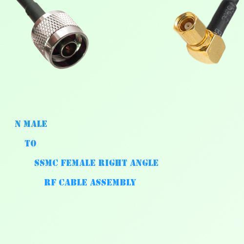 N Male to SSMC Female Right Angle RF Cable Assembly
