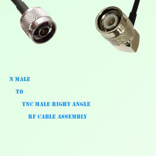 N Male to TNC Male Right Angle RF Cable Assembly