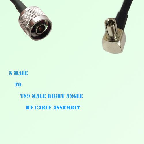 N Male to TS9 Male Right Angle RF Cable Assembly