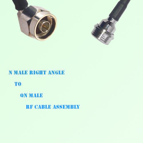 N Male Right Angle to QN Male RF Cable Assembly