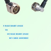 N Male Right Angle to QN Male Right Angle RF Cable Assembly