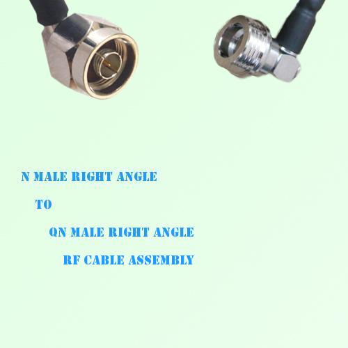 N Male Right Angle to QN Male Right Angle RF Cable Assembly