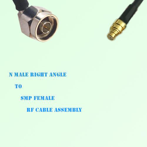 N Male Right Angle to SMP Female RF Cable Assembly