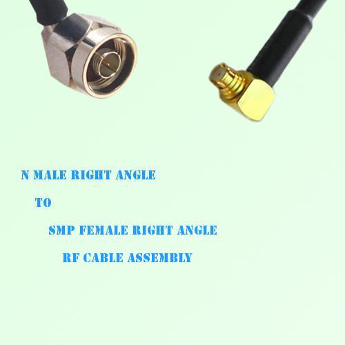 N Male Right Angle to SMP Female Right Angle RF Cable Assembly