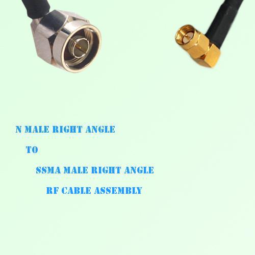 N Male Right Angle to SSMA Male Right Angle RF Cable Assembly N Male Right Angle to SSMA Male Right Angle RF Cable Assembly
