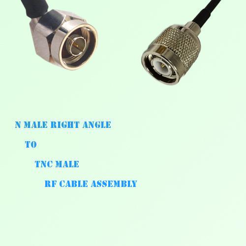 N Male Right Angle to TNC Male RF Cable Assembly