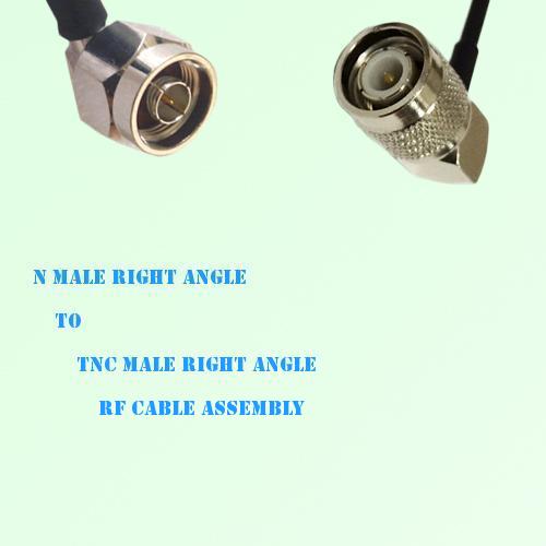 N Male Right Angle to TNC Male Right Angle RF Cable Assembly