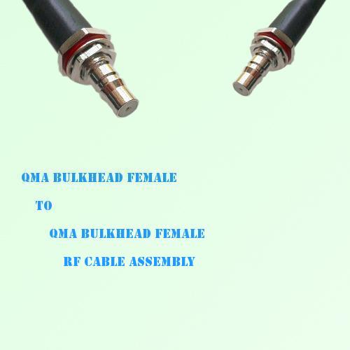 QMA Bulkhead Female to QMA Bulkhead Female RF Cable Assembly