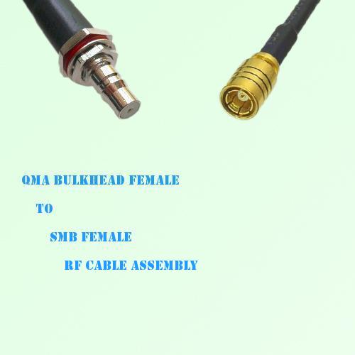 QMA Bulkhead Female to SMB Female RF Cable Assembly