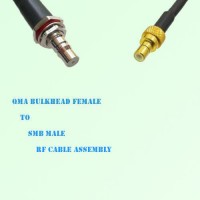 QMA Bulkhead Female to SMB Male RF Cable Assembly QMA Bulkhead Female to SMB Male RF Cable Assembly