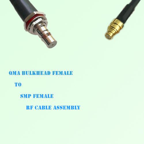 QMA Bulkhead Female to SMP Female RF Cable Assembly