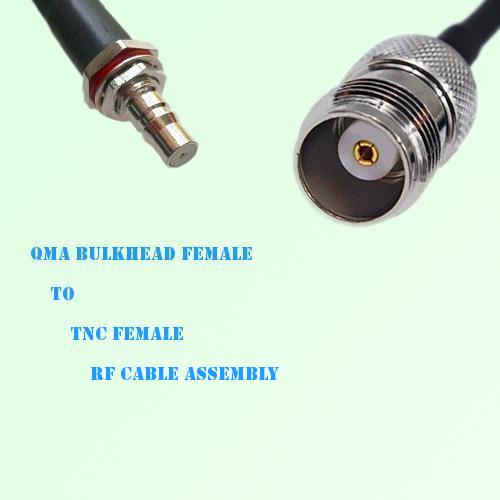 QMA Bulkhead Female to TNC Female RF Cable Assembly