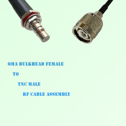 QMA Bulkhead Female to TNC Male RF Cable Assembly