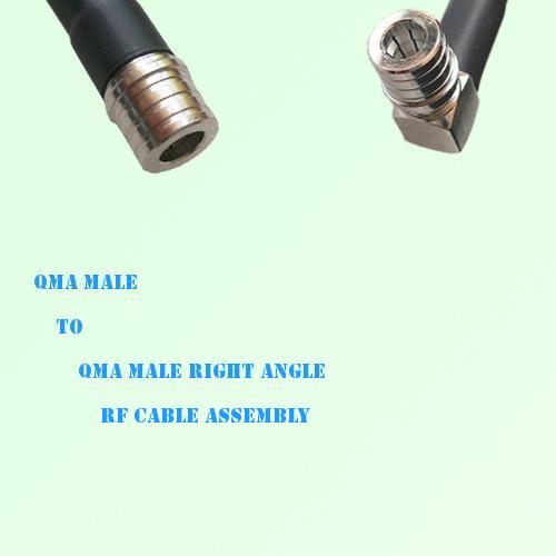 QMA Male to QMA Male Right Angle RF Cable Assembly