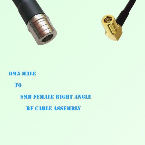 QMA Male to SMB Female Right Angle RF Cable Assembly