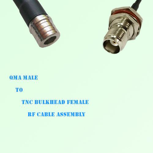 QMA Male to TNC Bulkhead Female RF Cable Assembly