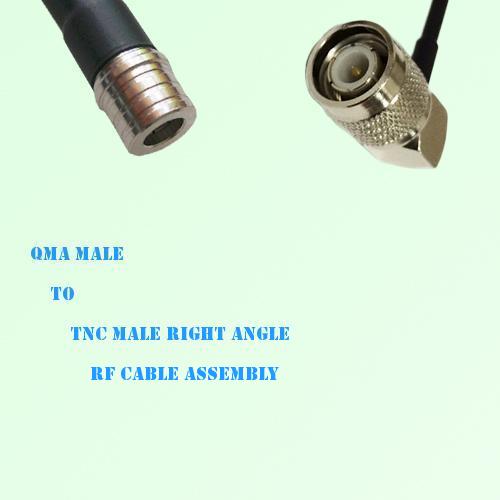QMA Male to TNC Male Right Angle RF Cable Assembly