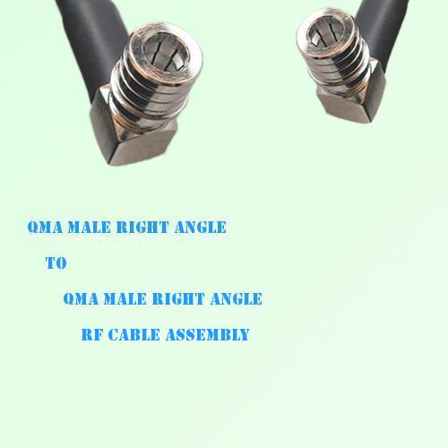 QMA Male Right Angle to QMA Male Right Angle RF Cable Assembly