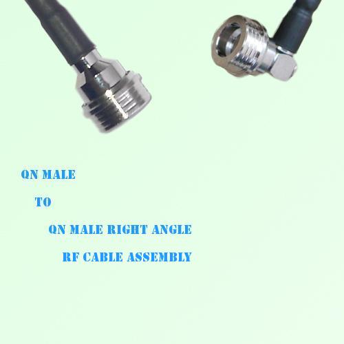 QN Male to QN Male Right Angle RF Cable Assembly