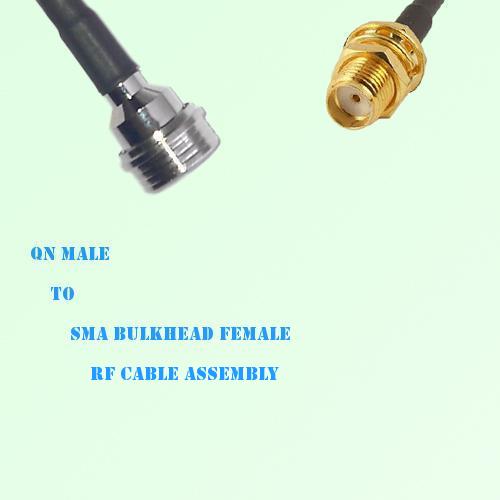 QN Male to SMA Bulkhead Female RF Cable Assembly