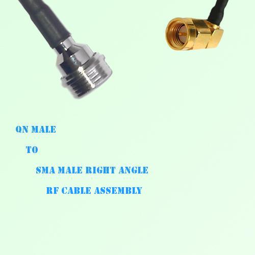 QN Male to SMA Male Right Angle RF Cable Assembly