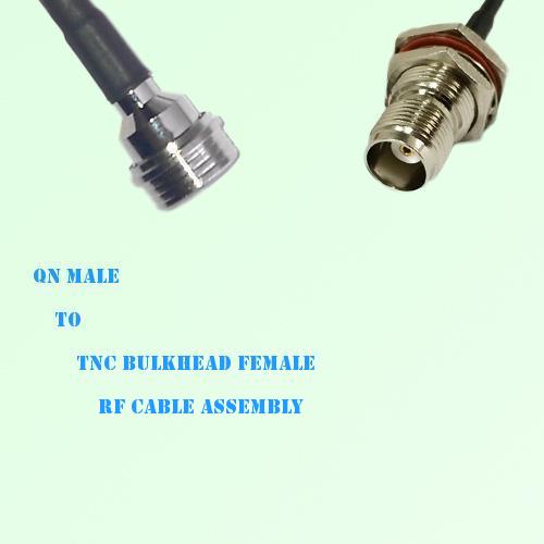QN Male to TNC Bulkhead Female RF Cable Assembly