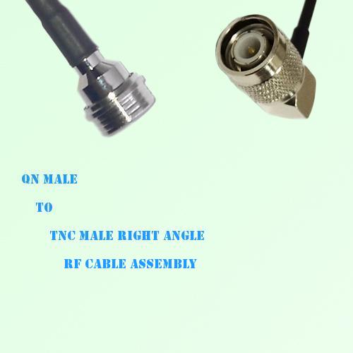 QN Male to TNC Male Right Angle RF Cable Assembly