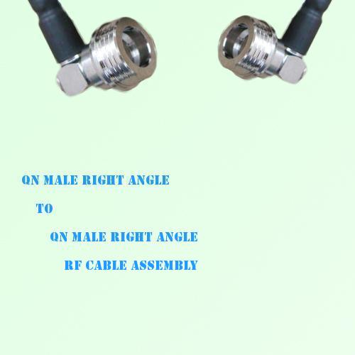 QN Male Right Angle to QN Male Right Angle RF Cable Assembly