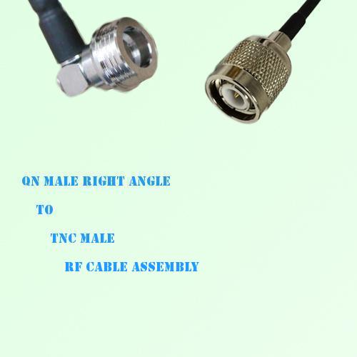 QN Male Right Angle to TNC Male RF Cable Assembly