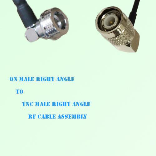 QN Male Right Angle to TNC Male Right Angle RF Cable Assembly