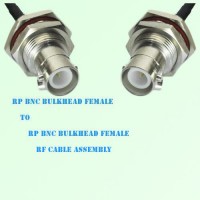 RP BNC Bulkhead Female to RP BNC Bulkhead Female RF Cable Assembly
