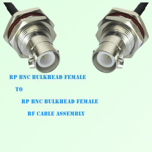 RP BNC Bulkhead Female to RP BNC Bulkhead Female RF Cable Assembly