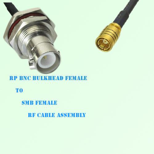 RP BNC Bulkhead Female to SMB Female RF Cable Assembly