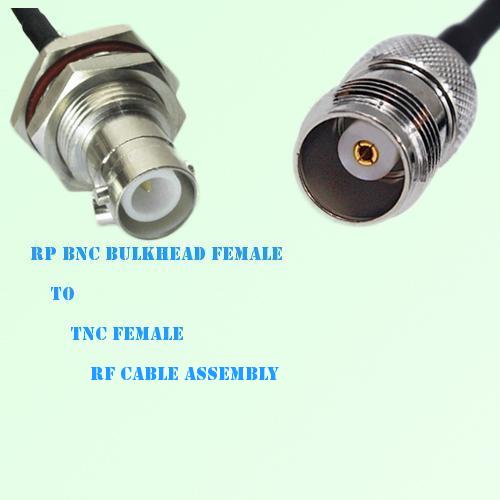 RP BNC Bulkhead Female to TNC Female RF Cable Assembly