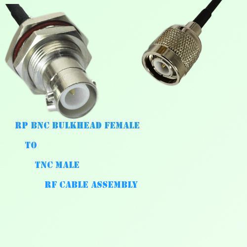 RP BNC Bulkhead Female to TNC Male RF Cable Assembly