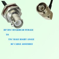 RP BNC Bulkhead Female to TNC Male Right Angle RF Cable Assembly